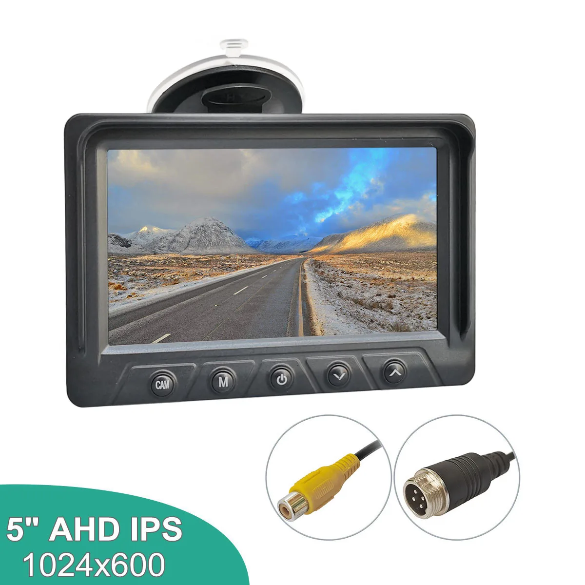 DIYKIT 5 Inch AHD IPS Rear View Car Monitor Digital Screen Display Support AHD CVBS Car Camera