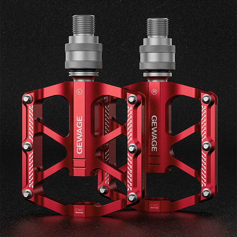 

Сверхлегкий велосипед с плоской ножкой, противоскользящий алюминиевый сплав с ЧПУ, 3 подшипника, велосипедная педаль, быстросъемная педаль для шоссейного велосипеда