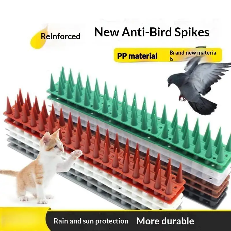 1/5Pcs Balcony Eaves Windowsills Bird Repellent Anti-Cat Bird Repeller Thorn Supplies Fence Wall Plastic Anti-Bird Spikes