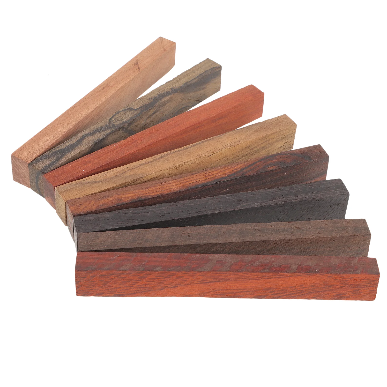 

8 Pcs DIY Handicraft Pen Wood Blank Rotating Supply Fountain Ink Making Blanks Exotic Wooden Supplies Kits for Woodturning Bulk