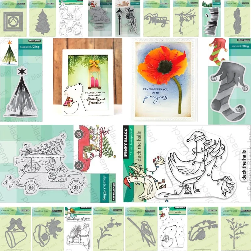 DUCK THE HALLS Tampons et matrices Nouveauté 2026 pour scrapbooking, décoration de journal, pochoirs, matrices de gaufrage, cartes de vœux DIY faites main