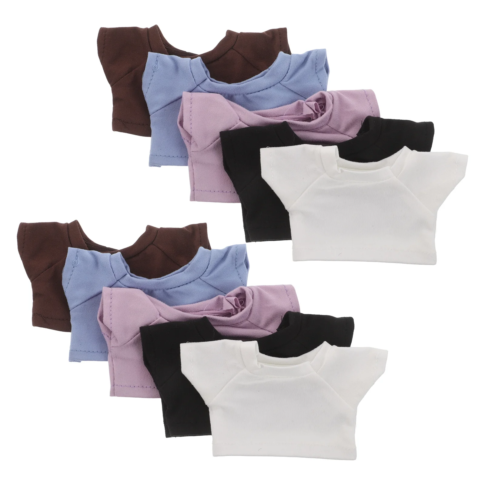 

10Pcs 23Cm Bear Clothing Sets Soft Fabric T-Shirts for Stuffed Animals Classic Design Dress-Up Playtime Accessories Outfit