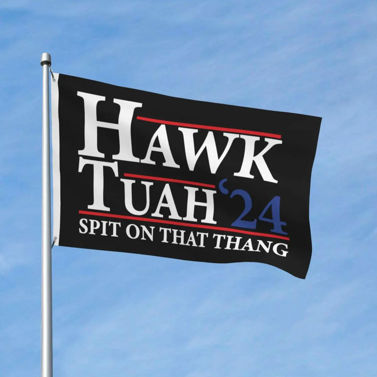 Hawk Tuah Spit On That Thang Flags Double Sided Indoor Outdoor Banner Parody Presidential Candidate Polyester Hanging Flags