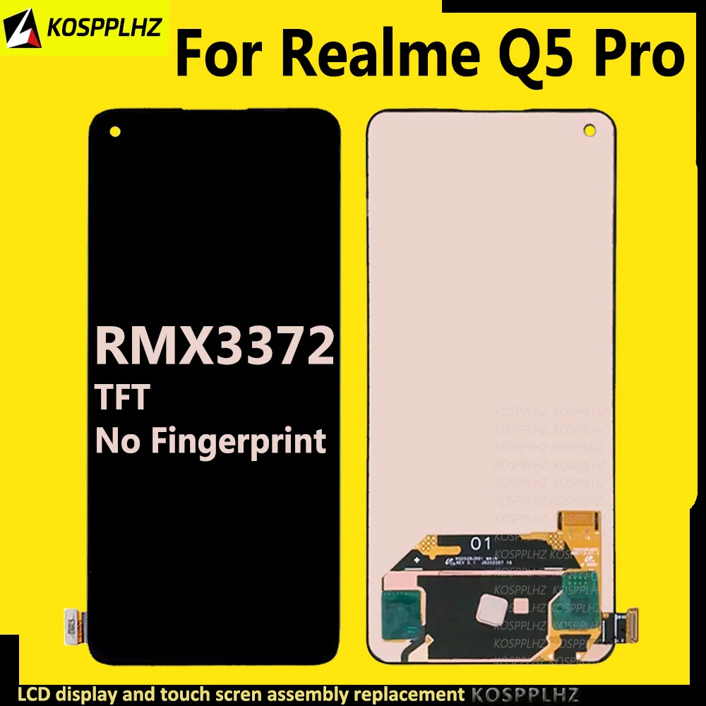 

100% Tested For Realme Q5 Pro RMX3372 LCD Display And Touch Screen TFT Or OLED Replacement