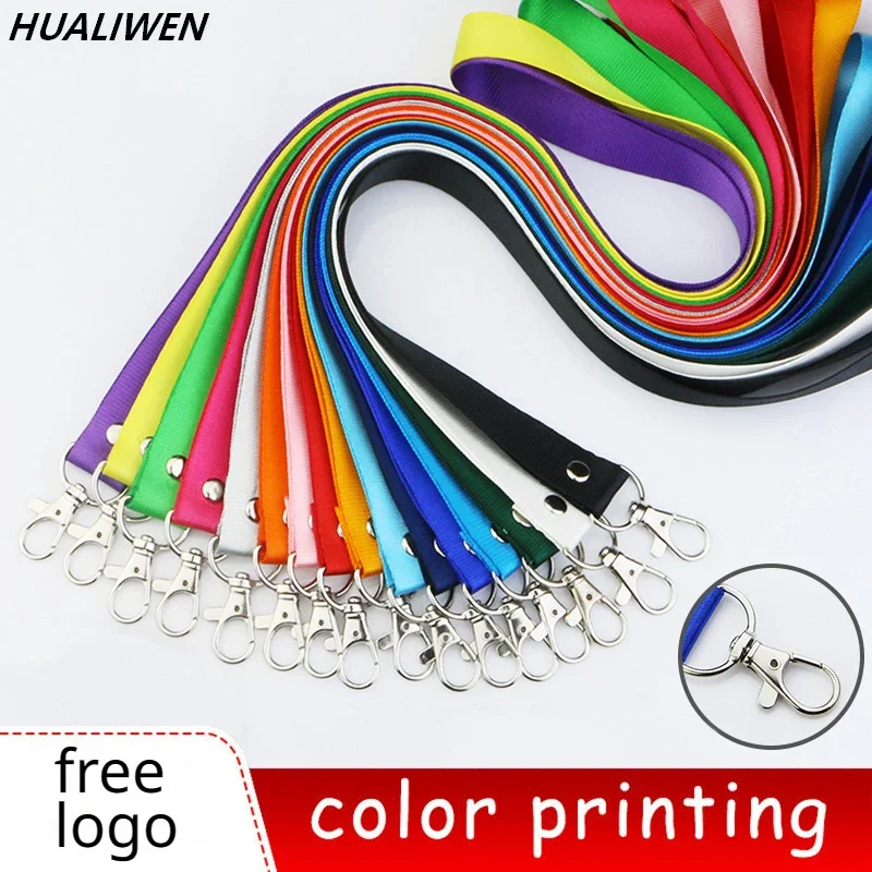 

5Pcs Variety Colors Lanyard Neck Hanging Lanyards for Keys ID Card Employee Card Badge Holder ID Card lanyard Customizable logo