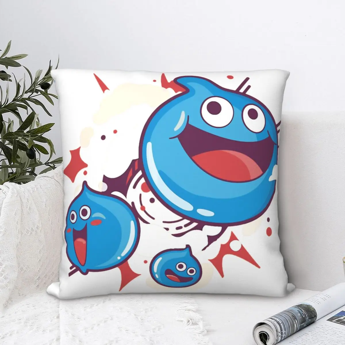 Boingburg Throw Pillow Case Dragon Quest Brave Role Playing Game Backpack Coussin Case DIY Printed Kawaii For Chair Decor