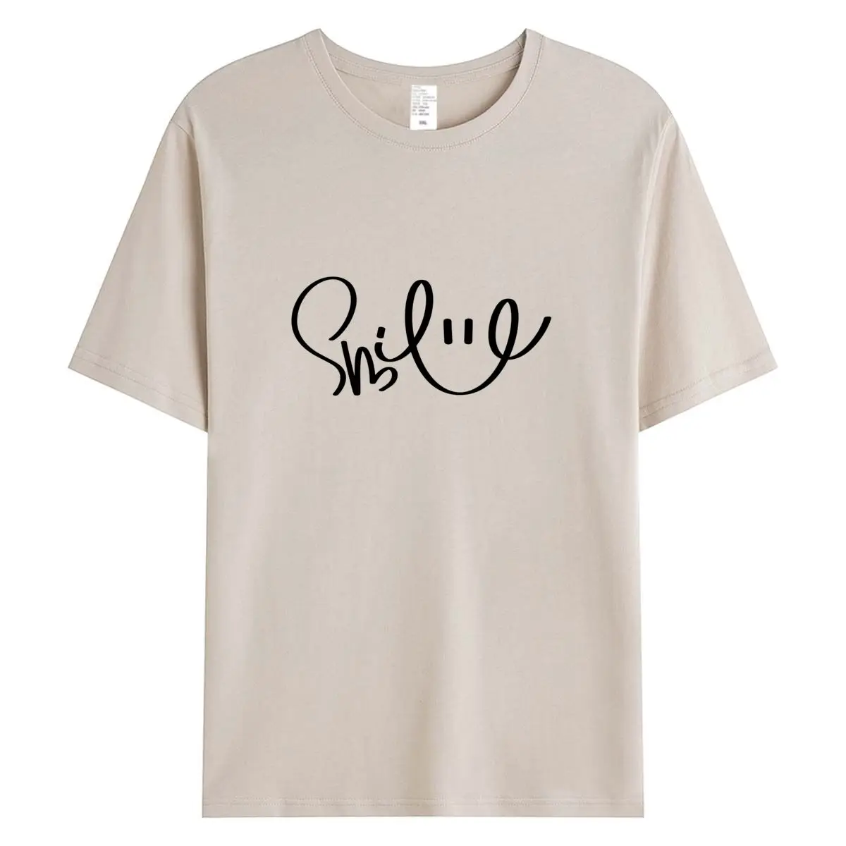 Women T Shirts Clothing Summer Woman Tops Short Sleeve T-shirt 2026 Smile Face Graphic Tees Oversized Female Cotton Tshirt