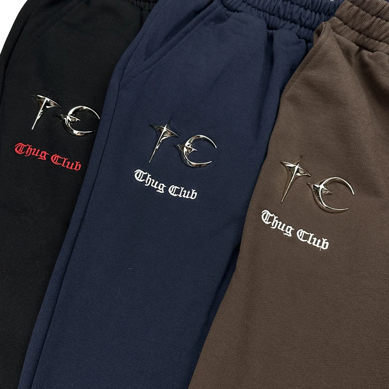 

Korean Trend Brand Thug Club Sweatpants High Street Loose All-match High Quality Metal Logo Casual Trousers THUG CLUB Hoodies