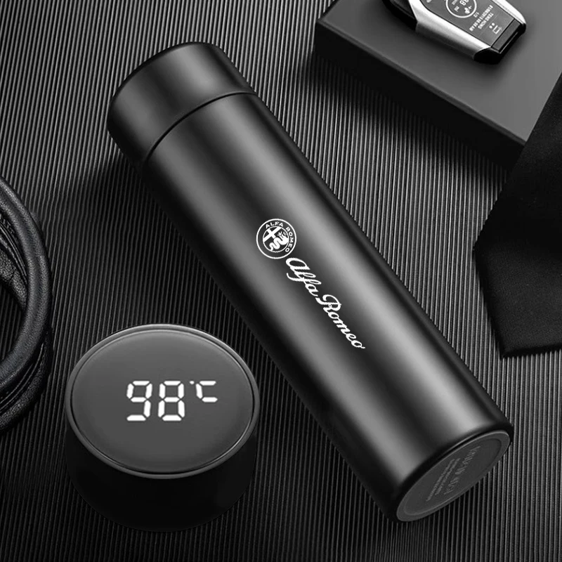 Coffee thermos leak proof car vacuum bottle travel portable thermos cup For Alfa Romeo 4C 159 Spider Giulia Giulietta 156 Tonale