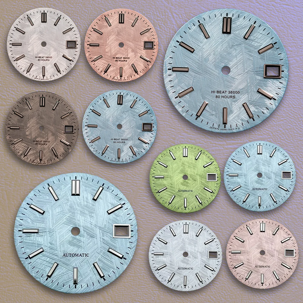  Best sellers 28.5mm GS Logo Or S Logo Meteorite dial Fit NH35 NH36 Movement Watch Modification Accessorie