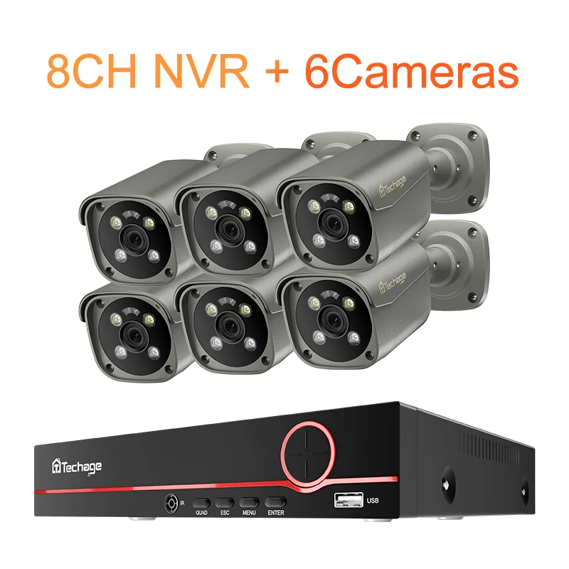 Variant: 8CH NVR (6 Cameras)