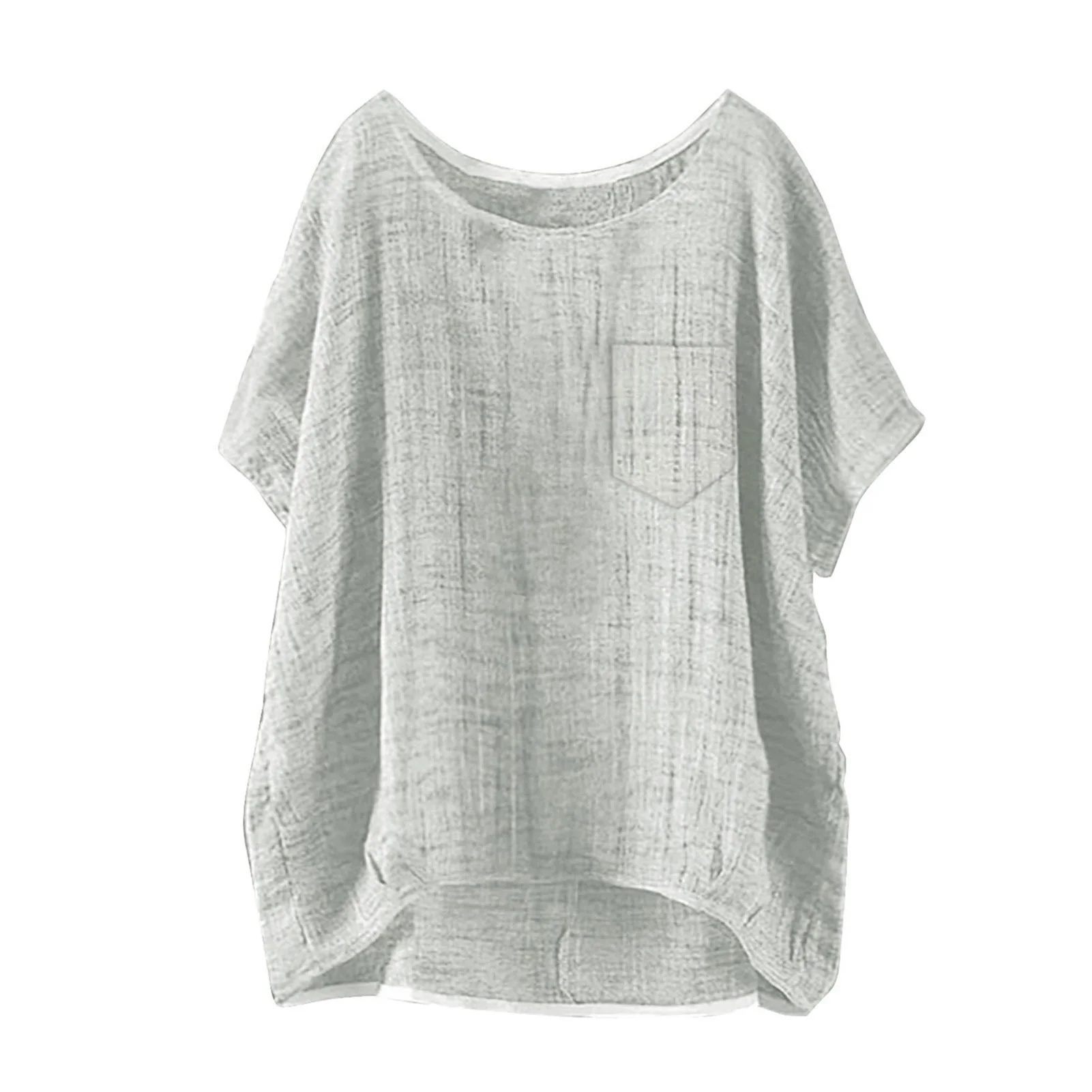 

S-5XL Blouse Patchwork Women's Short Sleeve T-Shirt Casual Fashion Summer Tops Loose Pullover Oversize Pocket Shirts Female