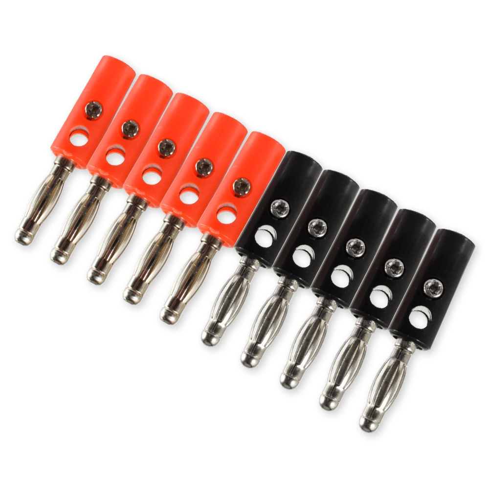 ​ 9IMOD wtyczka bananowa 10 sztuk 4MM wtyczka bananowa złącze wtyczka testowa wtyczka latarniowa do adaptera kabla głośnikowego audio-wideo Terminal