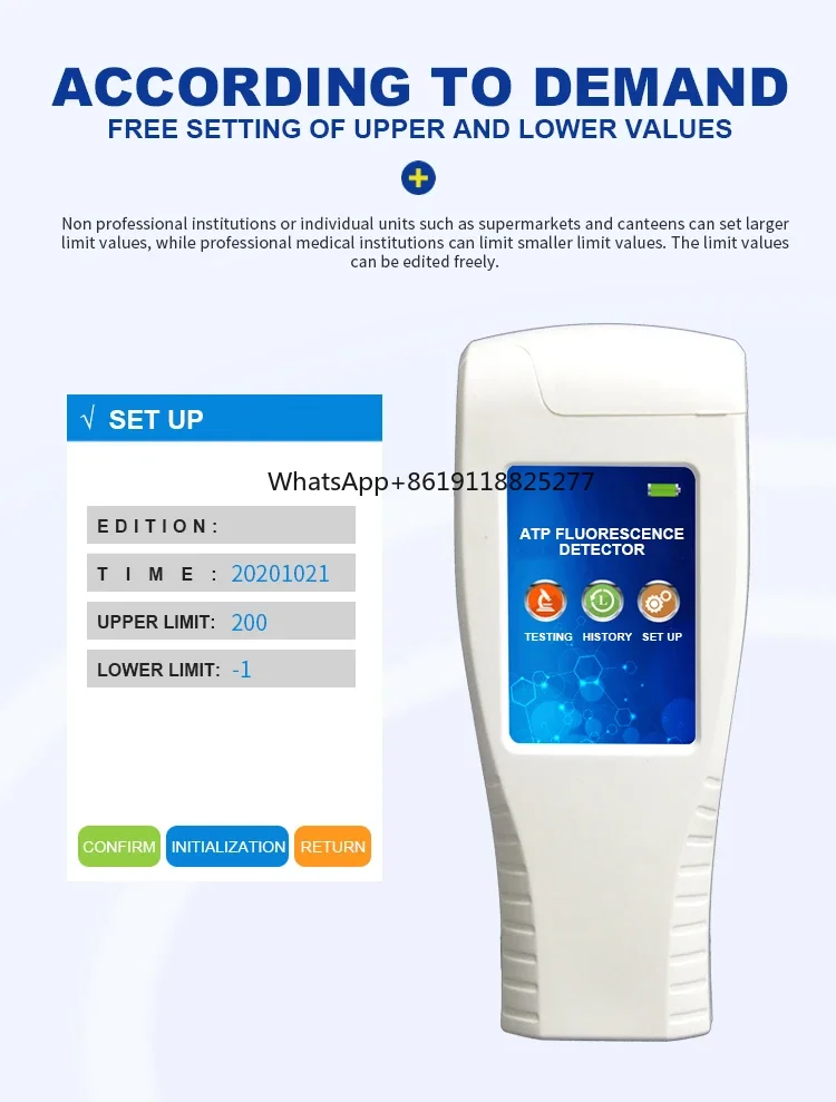 ATP 15s rapid detection of bacteria meter handheld atp bacteria meter Health rapid detection Portable microorganism meter