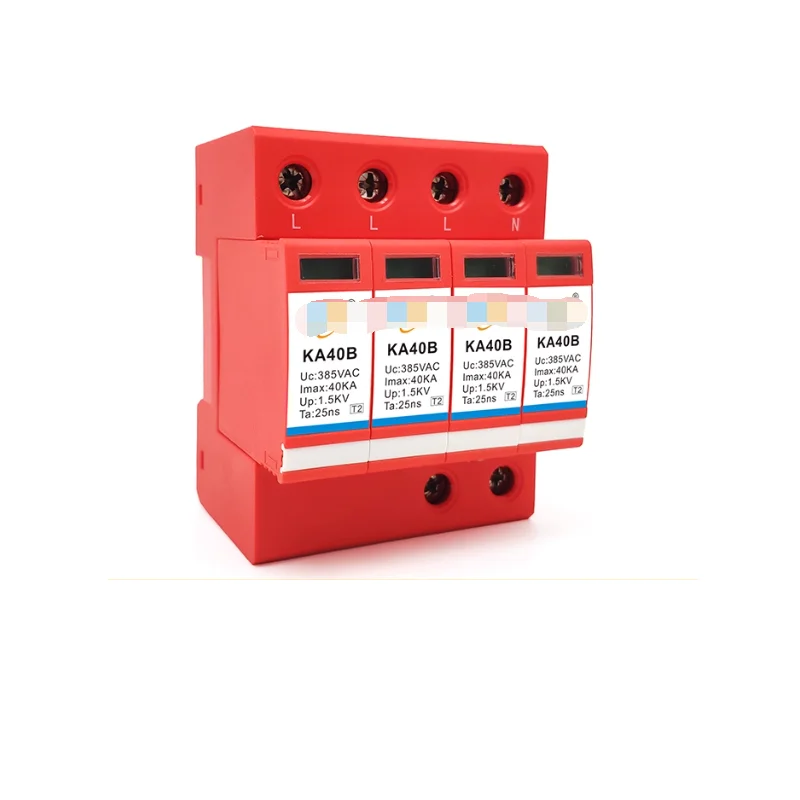 KA40B4 three-phase AC power lightning protection module C-level 40KA three-phase 380V power lightning protection device