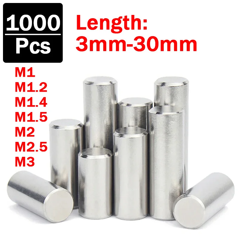 

Wholesale M1 M1.2 M1.4 M1.5 M2 M2.5 M3 Locating Dowel 304 Stainless Steel Solid Cylindrical Fixed Shaft Solid Non-Standard Size