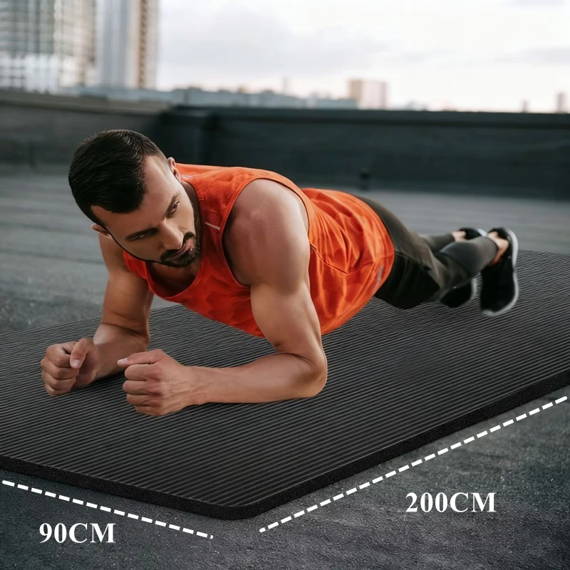 

2000x900/800x10MMThick NBR Yoga Mats Extra Large Mat Exercise Yoga and Pilates Mat Fitness EquipmentAnti-slip Sport Fitness