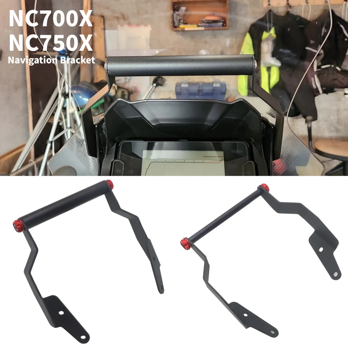 

Для мотоциклов Honda NC750X 2014-2015, NC700X 2012-2014: кронштейн для GPS-навигатора, держатель для телефона, удлинительная перекладина для крепления