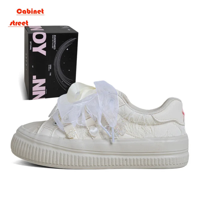 

OYNN 2024 Autumn Winter Women Flat Shoes Breathable Trendy Niche Sensibility Shell White Casual Vulcanize Tenis Sneakers Pumps