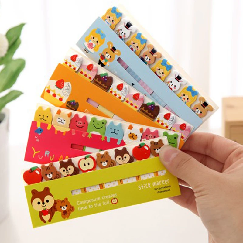 9pcs Cartoon Animal Sticky Note 1pcs has 120 Sheets School Student Kid Office Journal Scrapbooking Decoration Message DIY