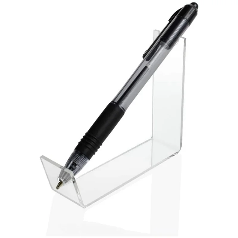 Ingenious-2 Pcs Acrylic Pen Holder Display Stand Organizer Clear Pen Stand For Home School Office