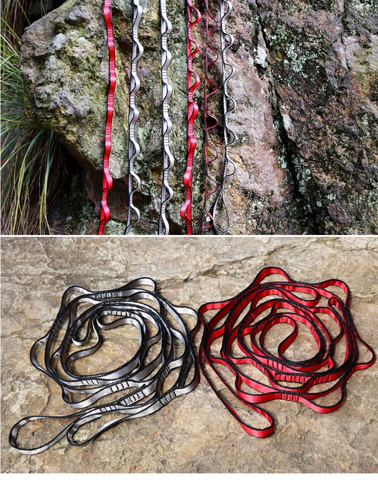 2PCS 110mm aerial yoga hammock extension belt with high strength double layer belt climbing chrysanthemum rope hammock strap rop