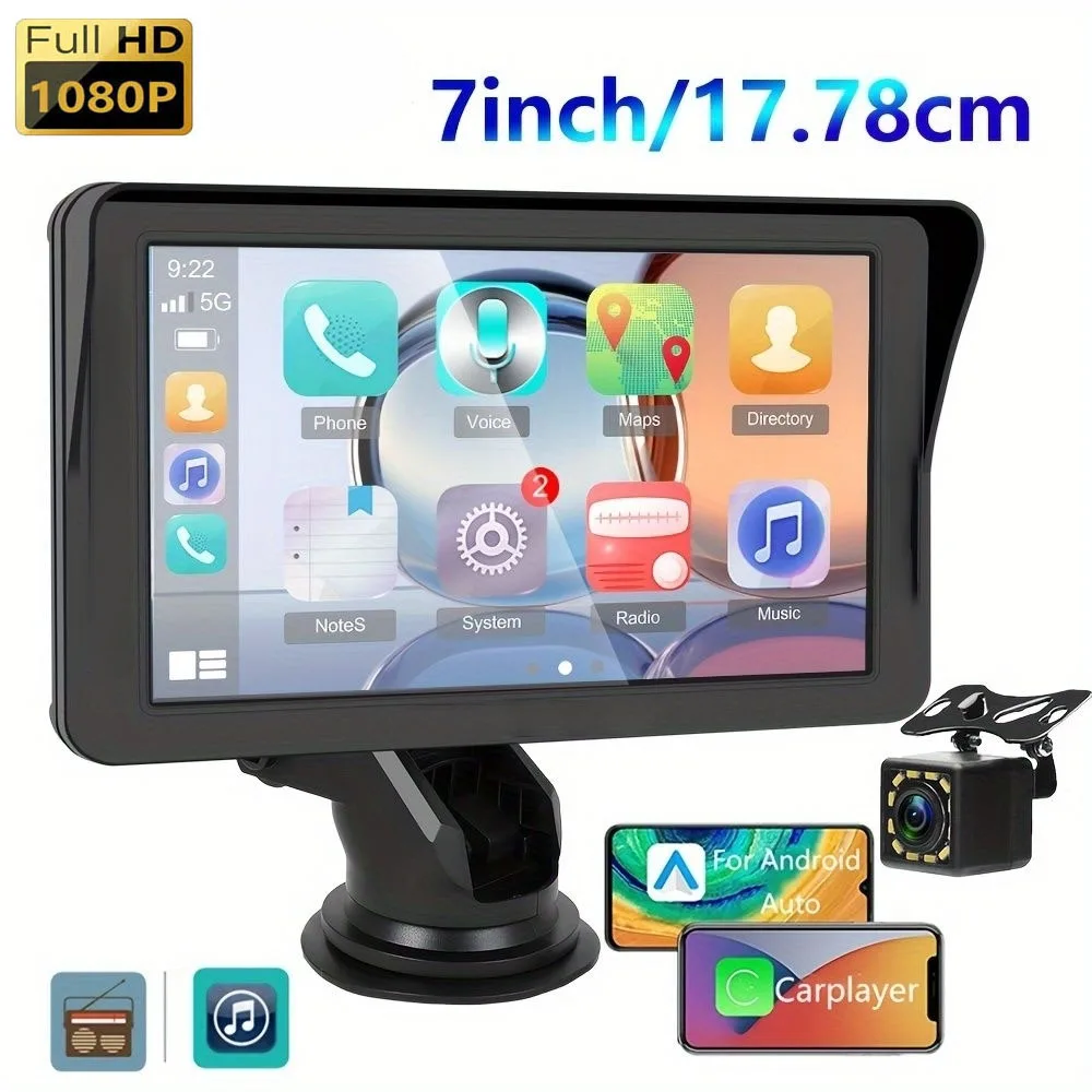 

7inch Car Radio Multimedia Video Player Wireless Carplay And Wireless Android Auto Portable Universal Touch Screen