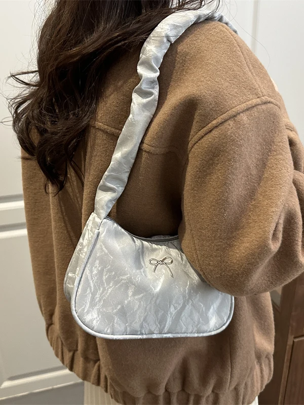 Casual Trendy Women's Crossbody Bag Underarm Single Shoulder Bag Personalized Design Leisure Shopping Bag for Young Women