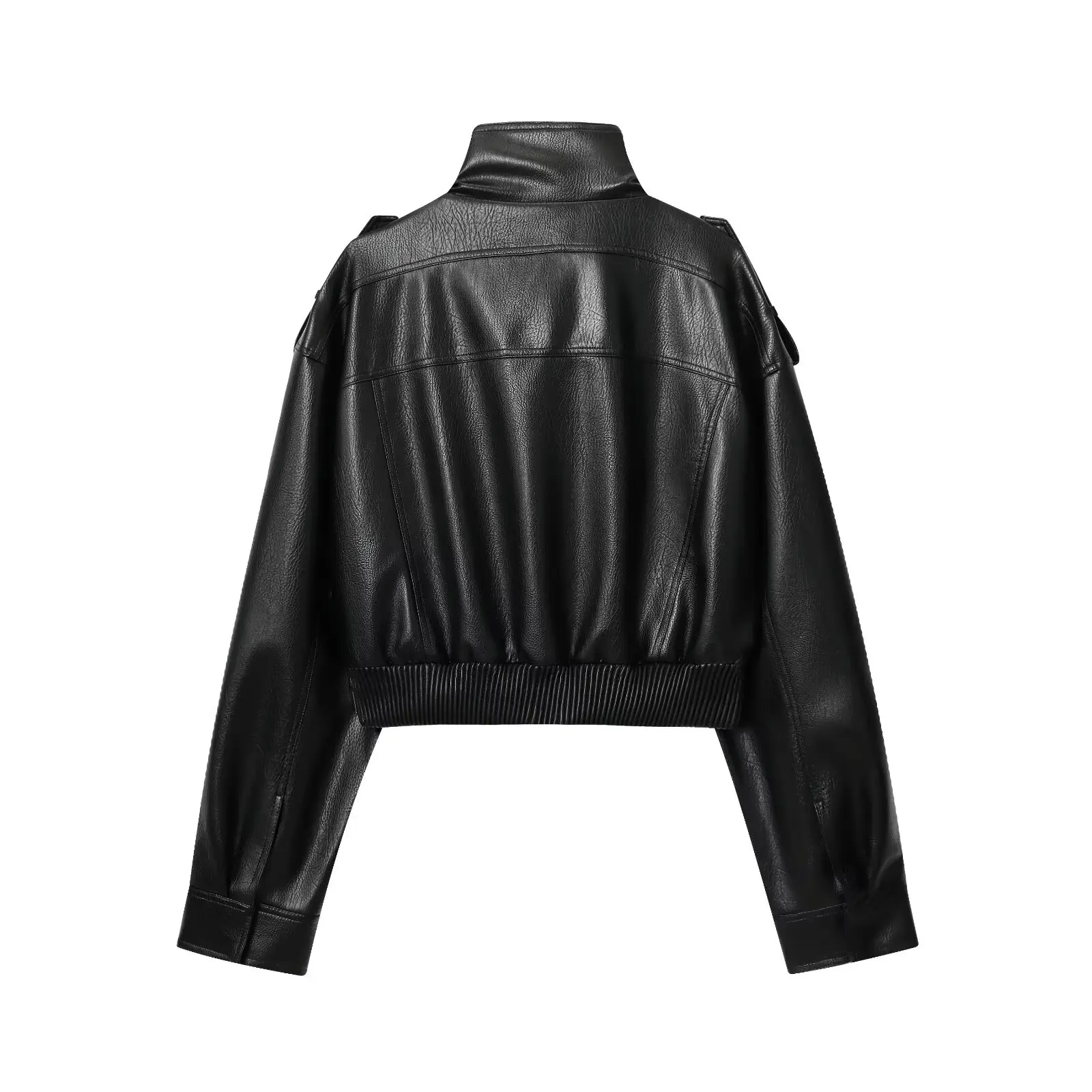 ARADUN Faionable ort Faux Leather Effect Jaet للنساء خريف جديد Sle الدفء مادة البوليستر فضفاضة تناسب Sle #3