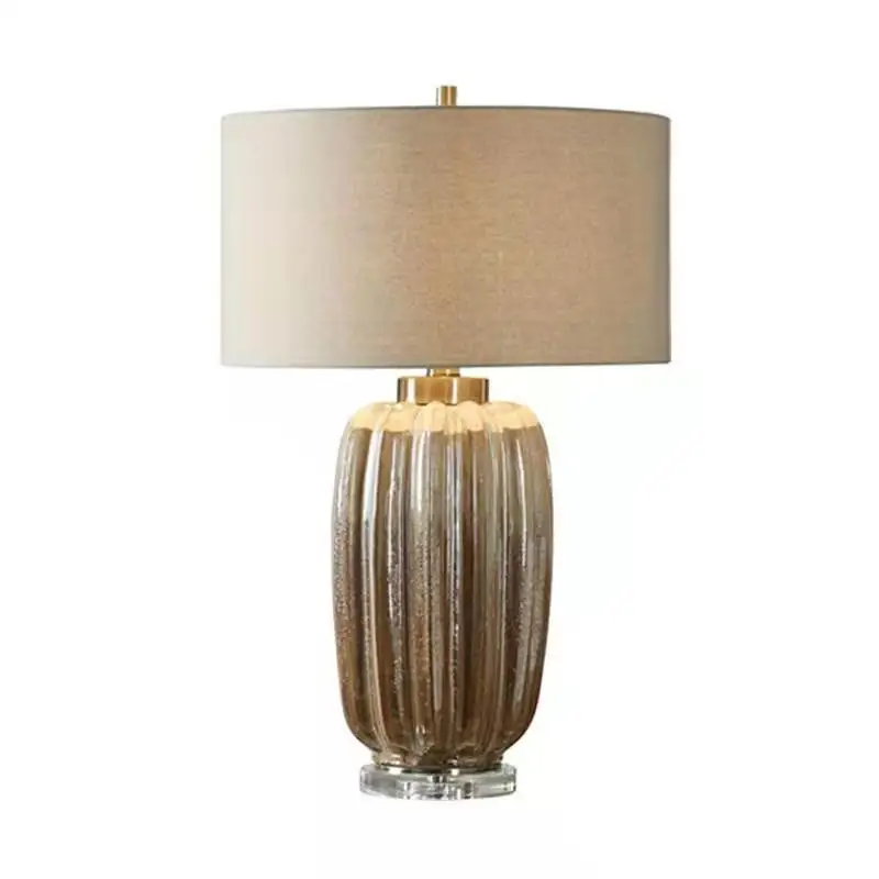 

American pumpkin table lamp model room designer soft decoration villa modern living room bedroom bedside lamp