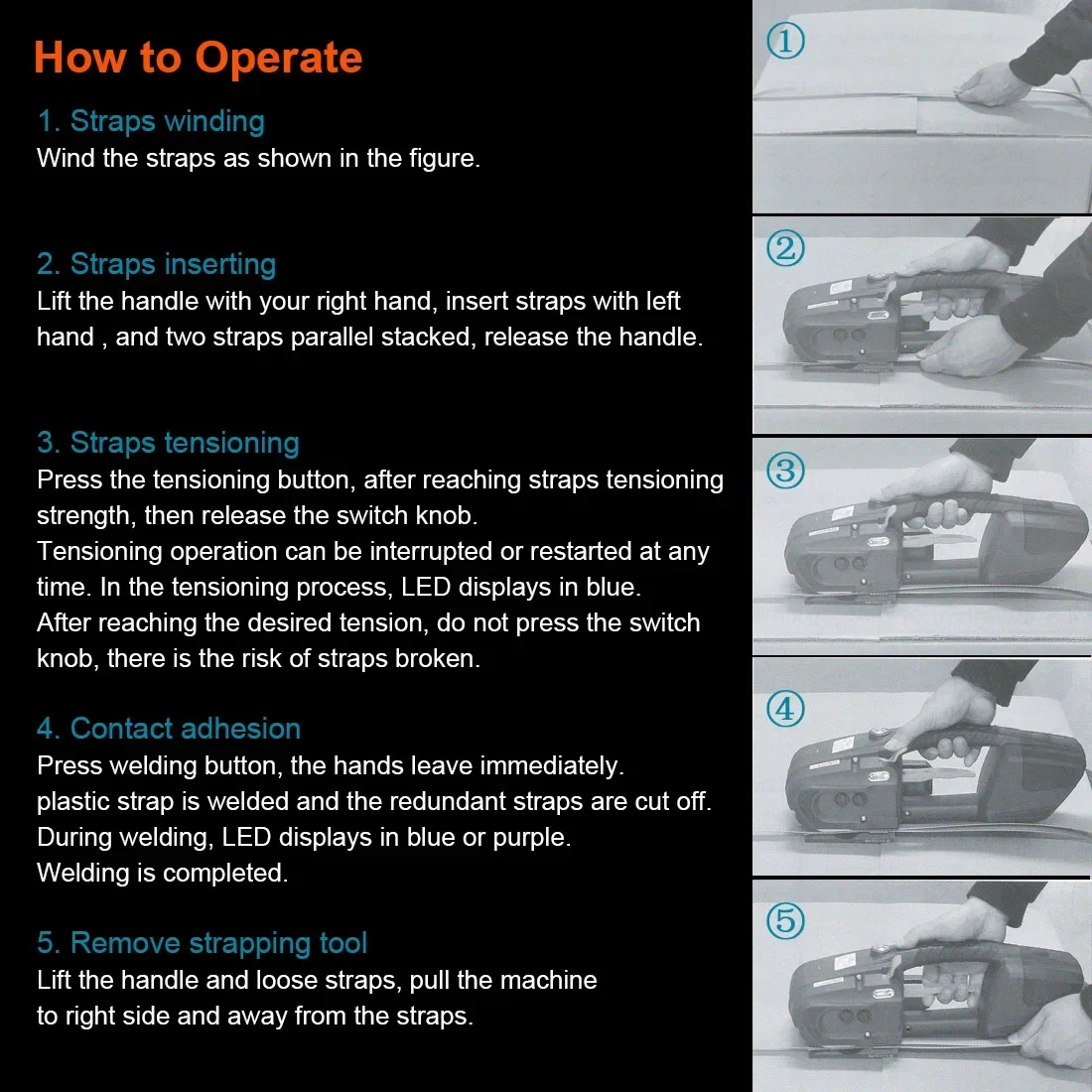 حار مبيعات مصنع المخرج JDC 13 أداة الربط PP حزام الموتر وآلة الربط #6
