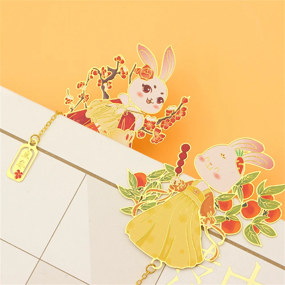 علامات مرجعية أدبية معدنية ، لطيفة وجديدة ، أربعة مواسم ، علامات مرجعية للأرانب ، هدايا إبداعية لزملاء الدراسة ، هدايا عيد ميلاد