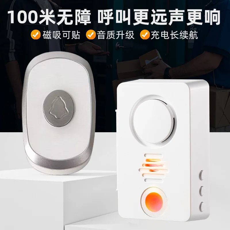 Digital Smart Music Paste Magnetic Doorbell Wireless 433 Colorful Mute Wireless Intercom Pager