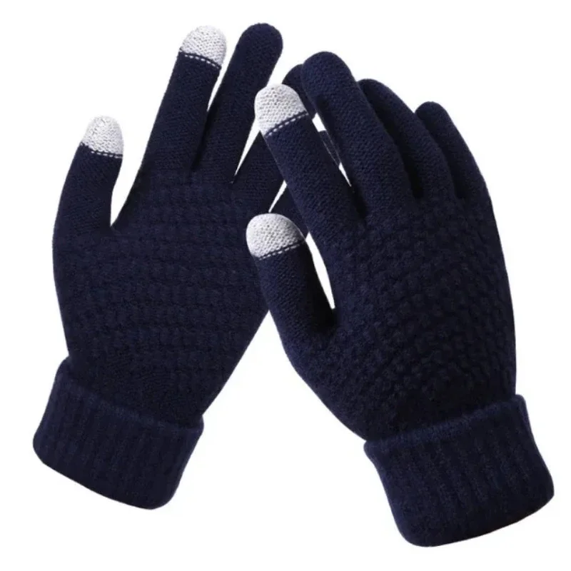 Gants d'hiver à écran tactile pour femmes, gants de ski en plein air, gants épais et chauds, laine 216.239., doigts complets