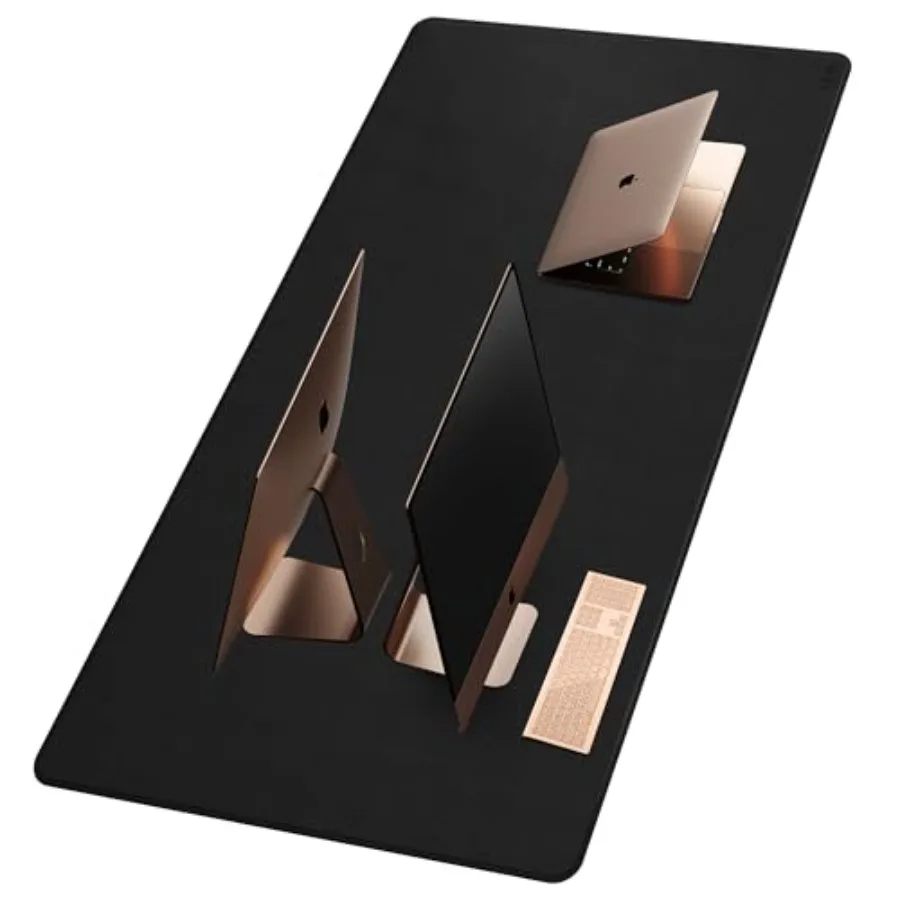 

66.9" x 35.4" Leather Desk Mat Large Computer Mouse Pad PU Leather Desk Blotters Pad Protector Extended Desk Mats on Top of Des