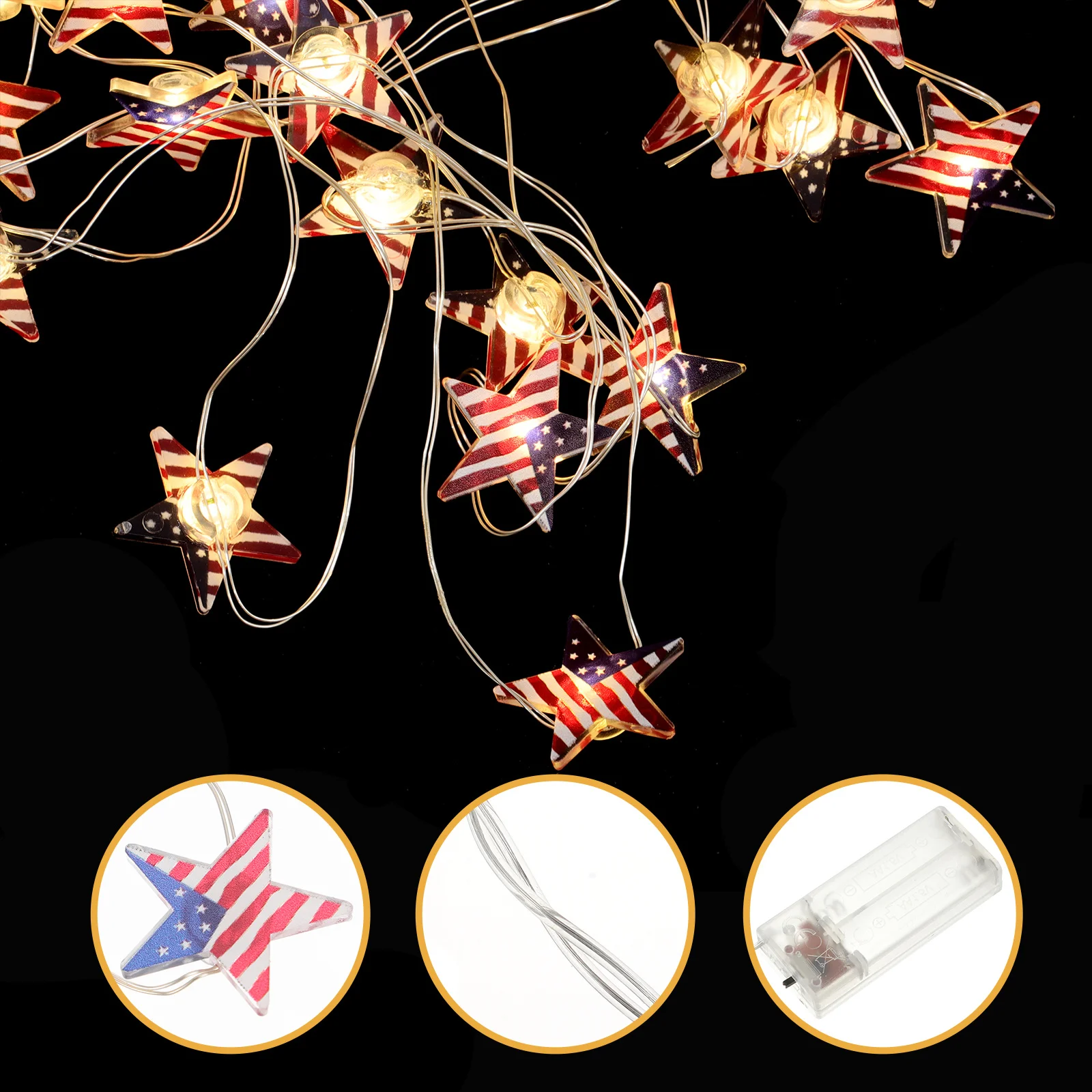 

1 set 1 Set Independence Day Decorative Led For Home Party Independence Day Decors Lights Garden Led Lights Patio Party Lighting