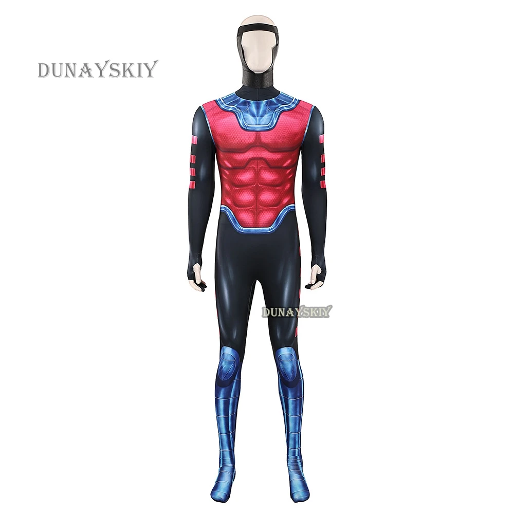 Fantasia Cosplay Remy X-Man Gambit para homens, traje de batalha, trincheira longa de couro, colete, calças de super-herói, roupas de carnaval Halloween