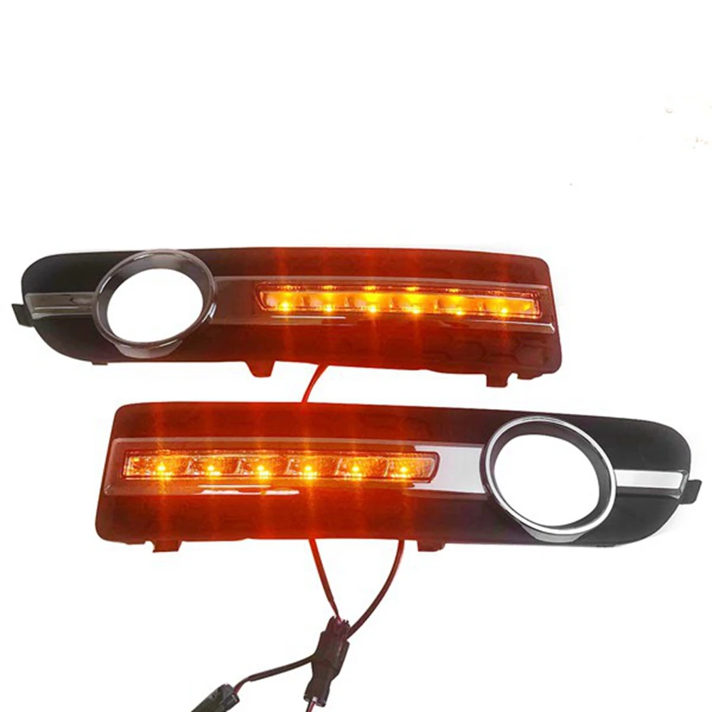 LED DRL Daytime Running Light LED Daylight Amber & White Fog Light for Volvo S80 2007-2013