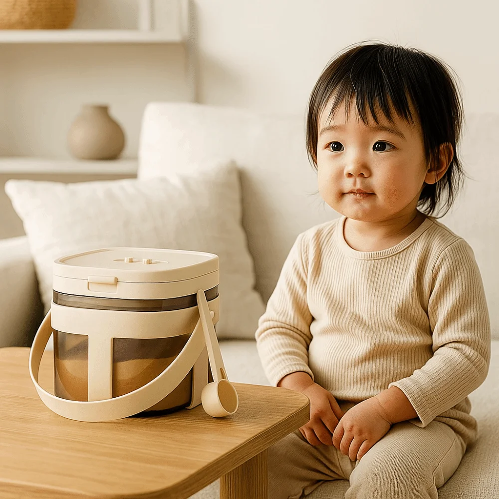

Food Grade Milk Powder Storage Container UV-Resistant Moisture-proof Milk Powder Dispenser with Scoop Large Capacity