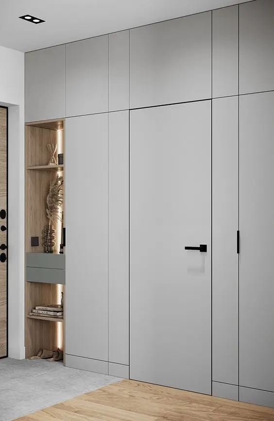 CBMmart 2024 Interior Latest Design Wooden Rounded MDF PVC Door Swing Double Glass Entry Doors Solid Wood Building Project