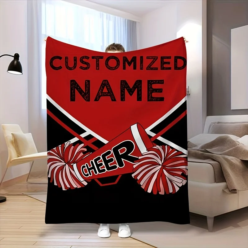 Personalized fuel blanket: Encourage your spirit with personalized red, white, and black fur design, perfect for home offices