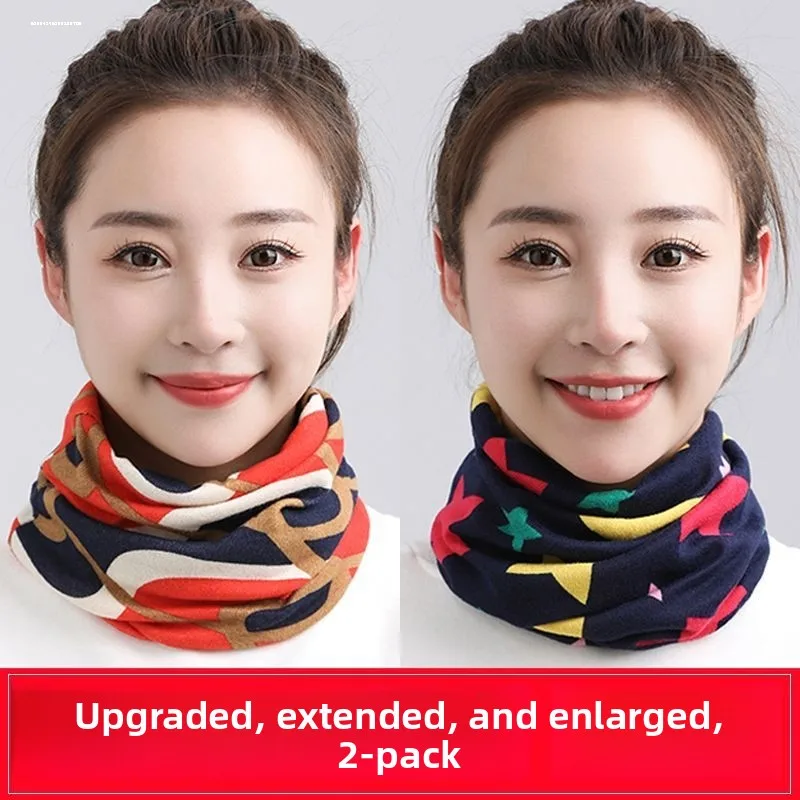 

Женский хлопковый шарф-снуд: теплый, универсальный, в корейском стиле, для защиты шеи весной, осенью и зимой