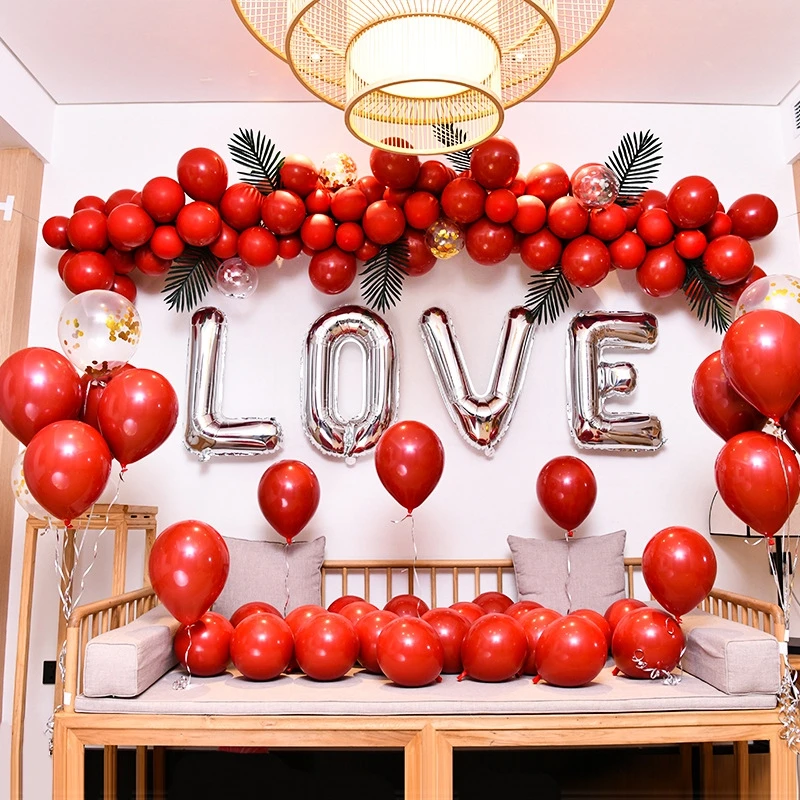 32Inch Valentine's Day Decorative Aluminum Membrane film balloon LOVE Letter Combination Wedding Decoration Balloon Set