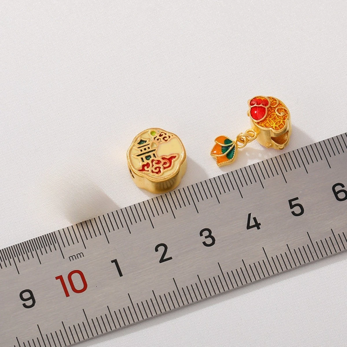 Color Retention Sand Gold Jade Rabbit Koi Large Hole Spacer Beads DIY Red Rope Bracelet Necklace Jewelry Findings