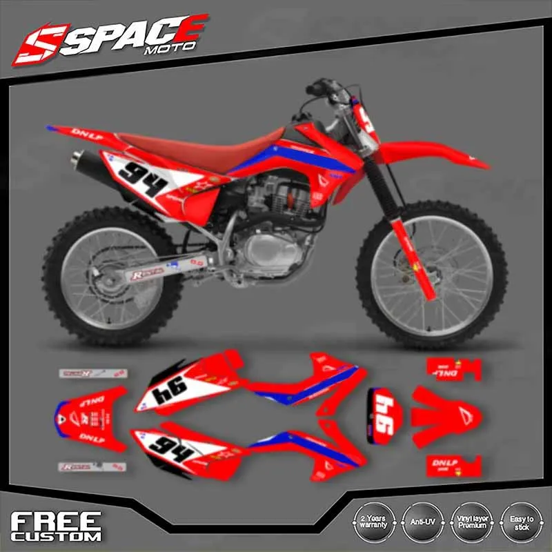 

SPACE для HONDA CRF230 2015 2016 2017 2018 2019 2020 CRF150F на заказ мотоциклетная графика фоновая наклейка наклейки наборы 06