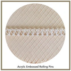 New Cross Line Pattern Acrylic Rolling Pin Fondant Cake Decorating Tools Transparent Embossing Roller
