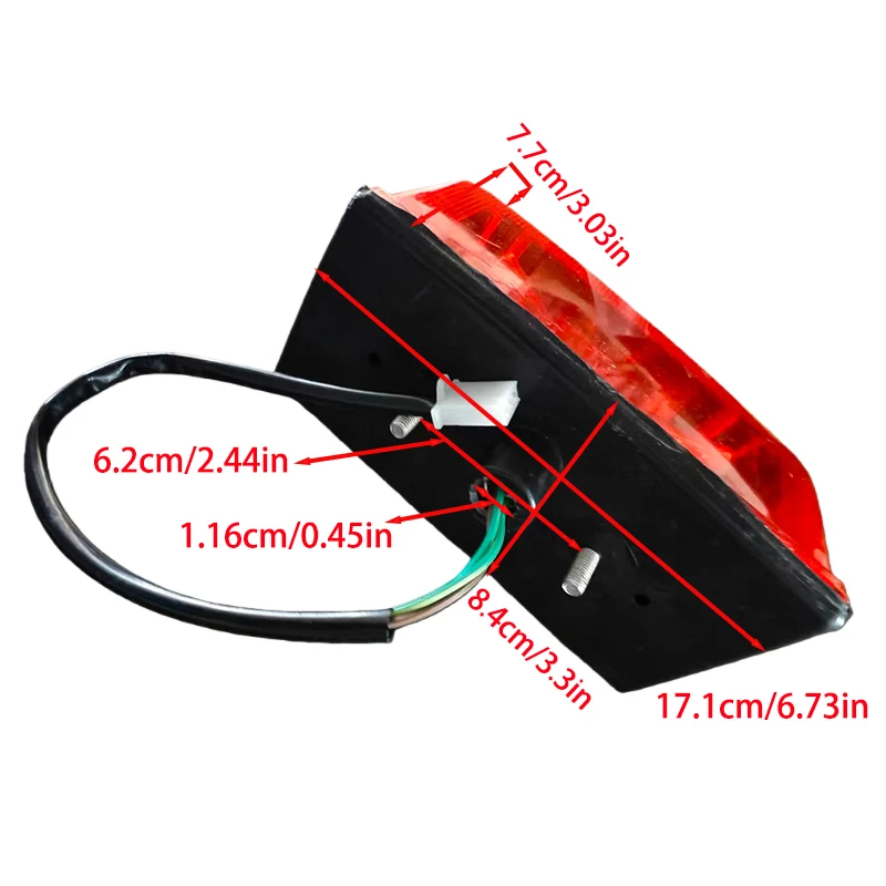 Suitable for 150cc ATV Four-wheel Beach Off-road Vehicle Go-kart Accessories Bull Light Tail Light Brake Light Warning Light