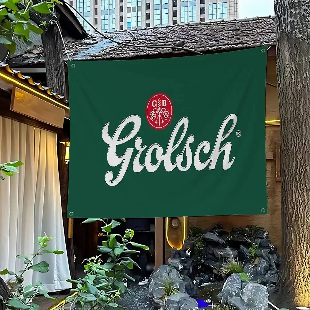 Grolsch Lager Beer Banner Art Printing Bandera de pared japonesa Anime Decoración del hogar para colgar en la pared