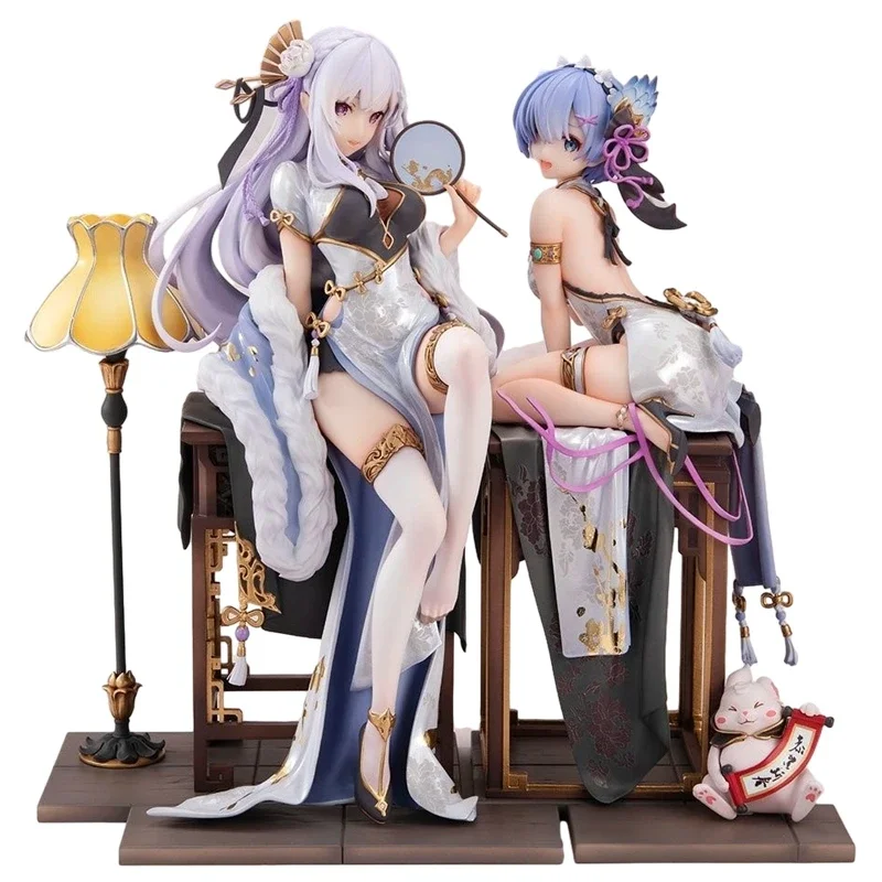 23cm Anime Re:Life in A Different World From Zero Figures Emilia Rem Action Figures PVC Collection Model Ornamen Toys Doll Gifts