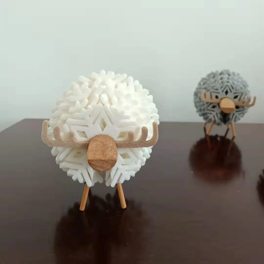 Creative cartoon sheep-shaped felt coaster, Nordic simple desktop ornament lamb-shaped coffee coaster